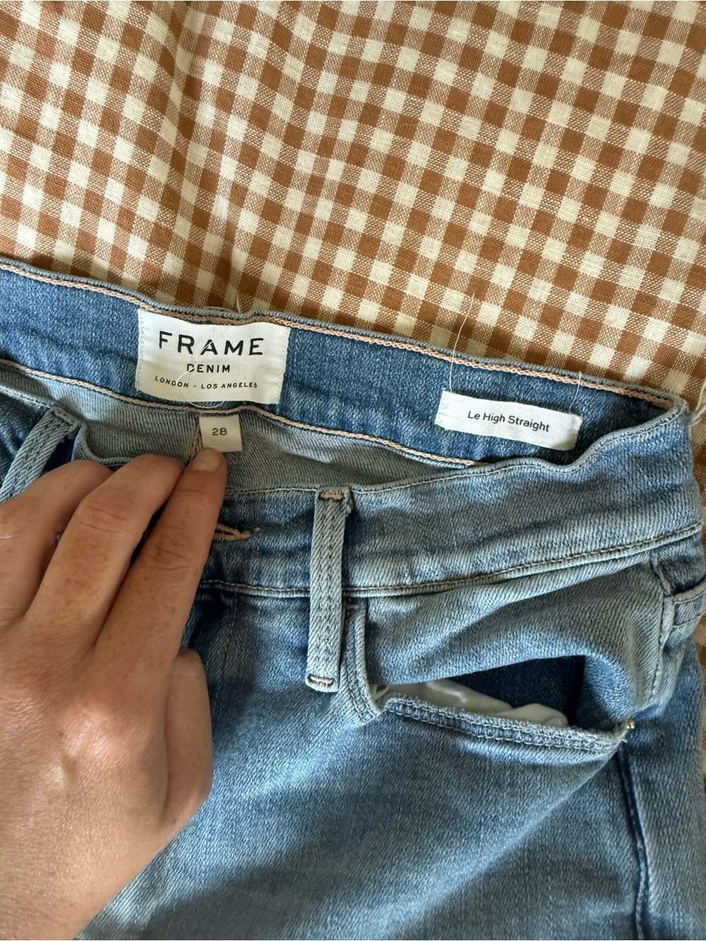 FRAME Denim Light Blue Le High Straight Jeans - Picture 2 of 2